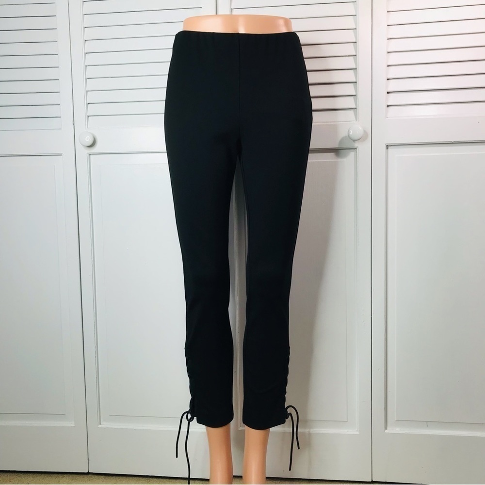 RAG & BONE Black Simone Lace Up Cropped Pant Size 2